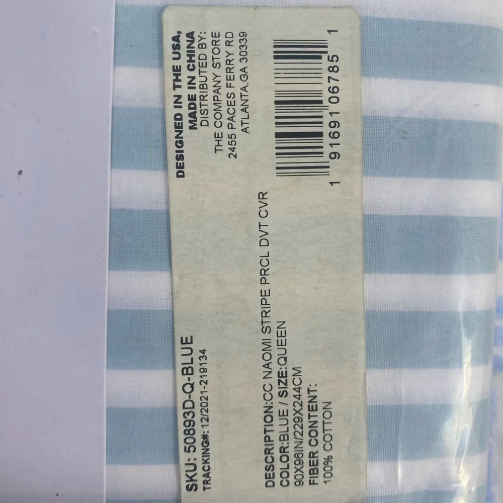 Striped Blue Duvet Cover